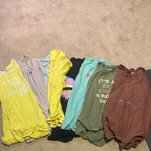 Old Navy Short Sleeve Tees in Yellow, Lavender, Black, Mint, Olive & Brown